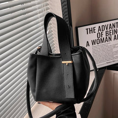 High Bucket Bag Shoulder Bag Women's PU Leather Handbags