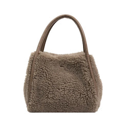 Plush Bucket Bag Autumn Winter Shoulder Chains Handbags