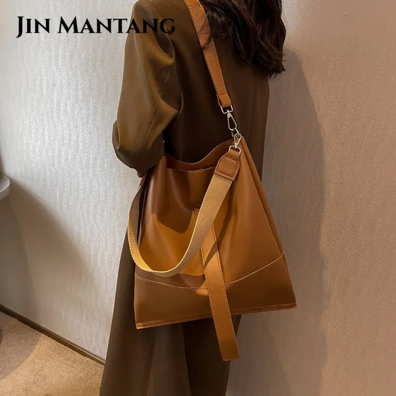 Vintage Bucket Crossbody Bag for Women