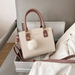 Vintage PU Leather Crossbody Handbag Women Top-Handle Shoulder Bag