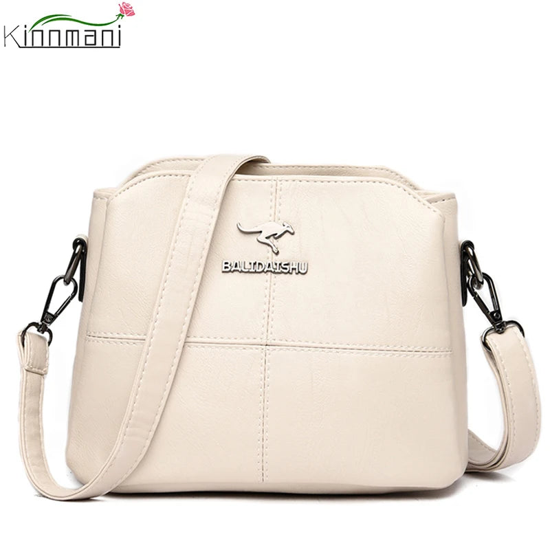 Small PU Leather Crossbody Shoulder Bag for Women with Tote Handbag