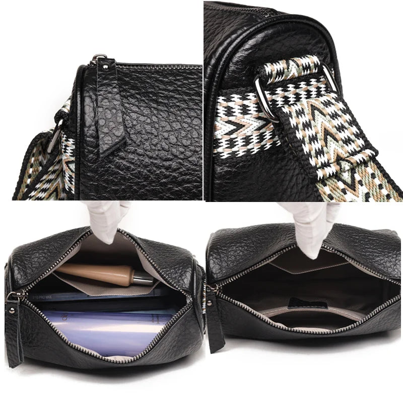High Quality Cow Leather Handbag Women's Shoulder Bag