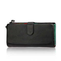 High Cow Leather Wallets Female Long Wallet Women Zipper Purse Money Bag