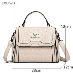 Crocodile Pattern Leather Women Handbags - Shoulder Bag Messenger Bag Tote