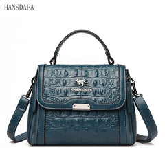 Crocodile Pattern Leather Women Handbags - Shoulder Bag Messenger Bag Tote