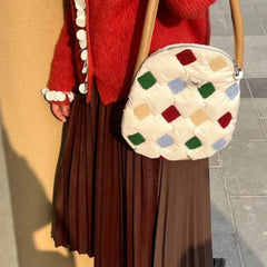High Milk Cotton Shoulder Women Handbag Armpit Tote Bag
