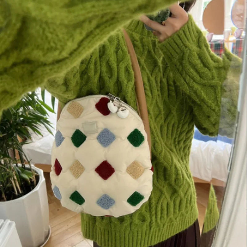 High Milk Cotton Shoulder Women Handbag Armpit Tote Bag