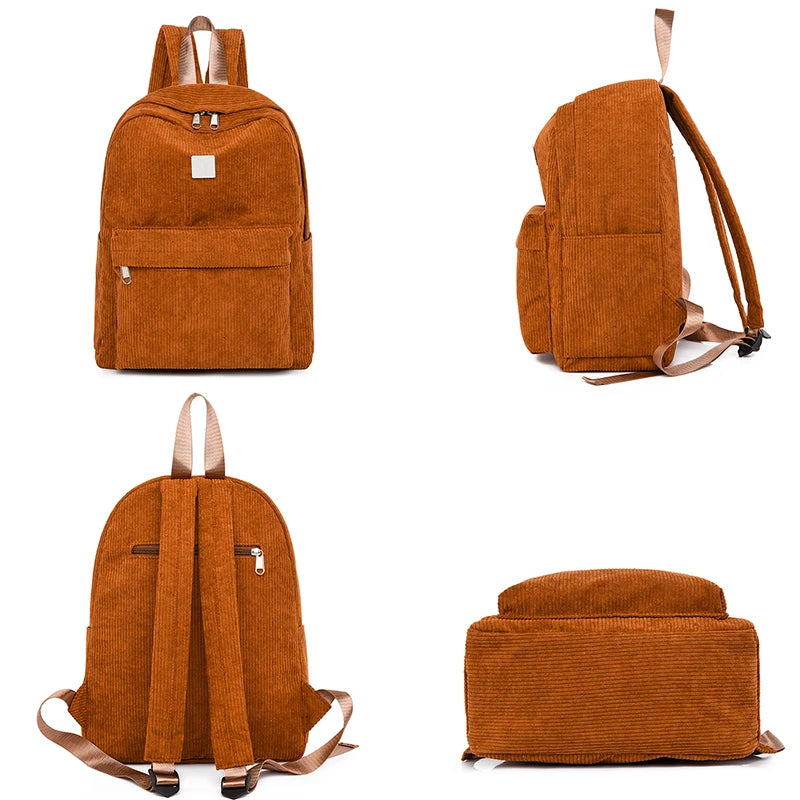 Soft Fabric Backpack for Women, Multifunctional Shoulder Bag for School Girls