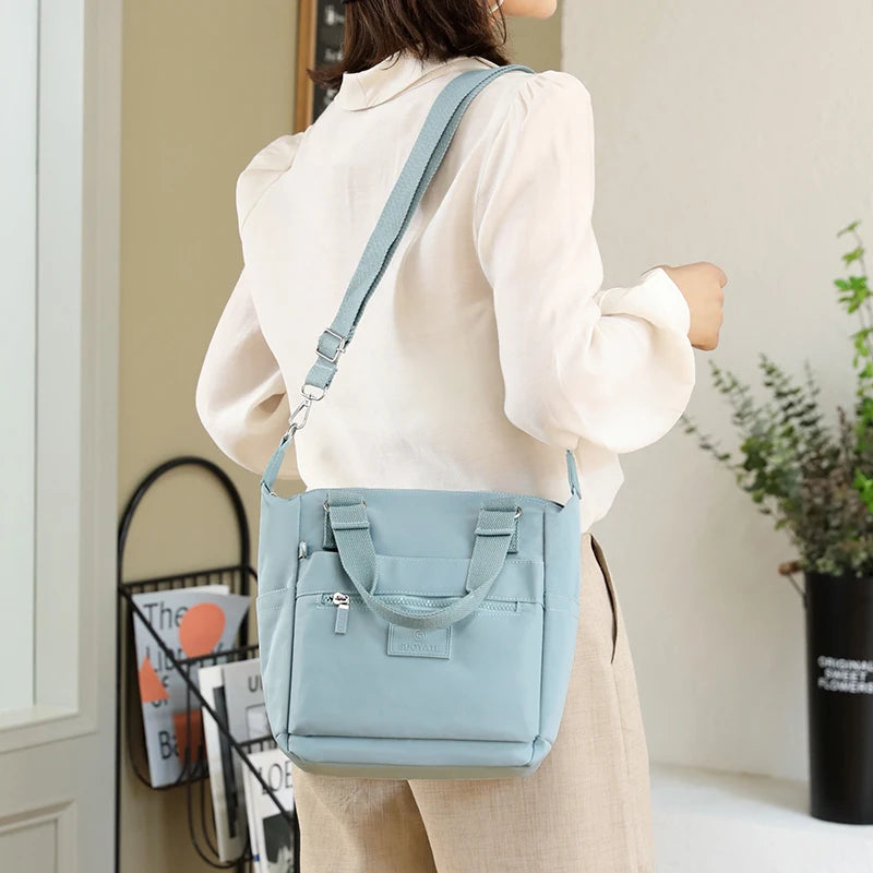 Durable Women Shoulder Bag Multi-pocket Messenger Bag Large Capacity Handbag