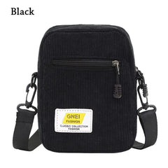 Corduroy Shoulder Bag Multi-layer Zipper Handbags