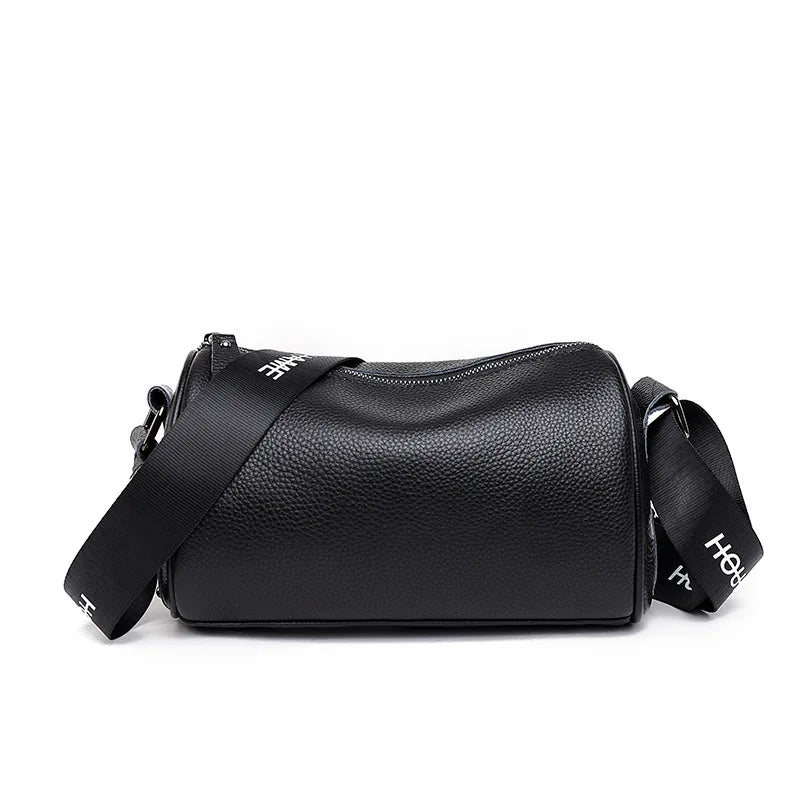 Vintage Leather Handbag Soft Lady Tote Messenger Bag