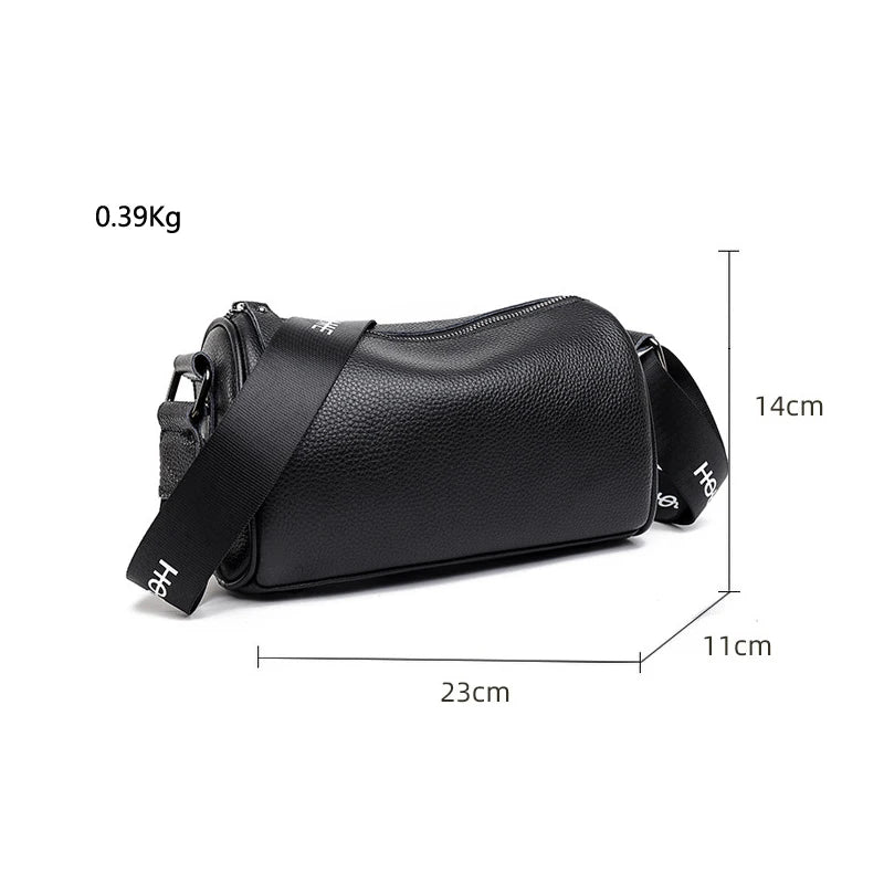 Vintage Leather Handbag Soft Lady Tote Messenger Bag