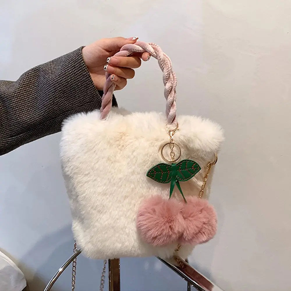 Soft Plush Furry Handbags for Women