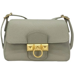 High Female Layer Cowhide Texture Shoulder Bag Purse Leather Small Square