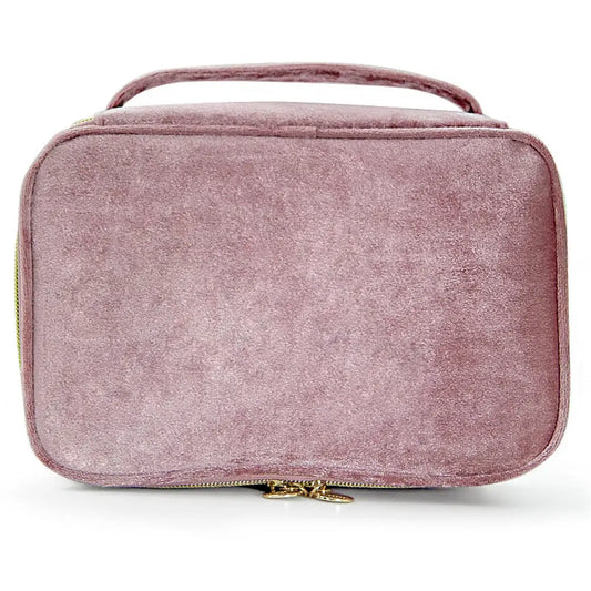 Flannel Cosmetic Bag Zipper Beauty Organizer Toiletry Bag