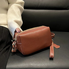 High Leather Crossbody Bag Female Solid Cosmetic Bags Women Wrist Strap Clutch