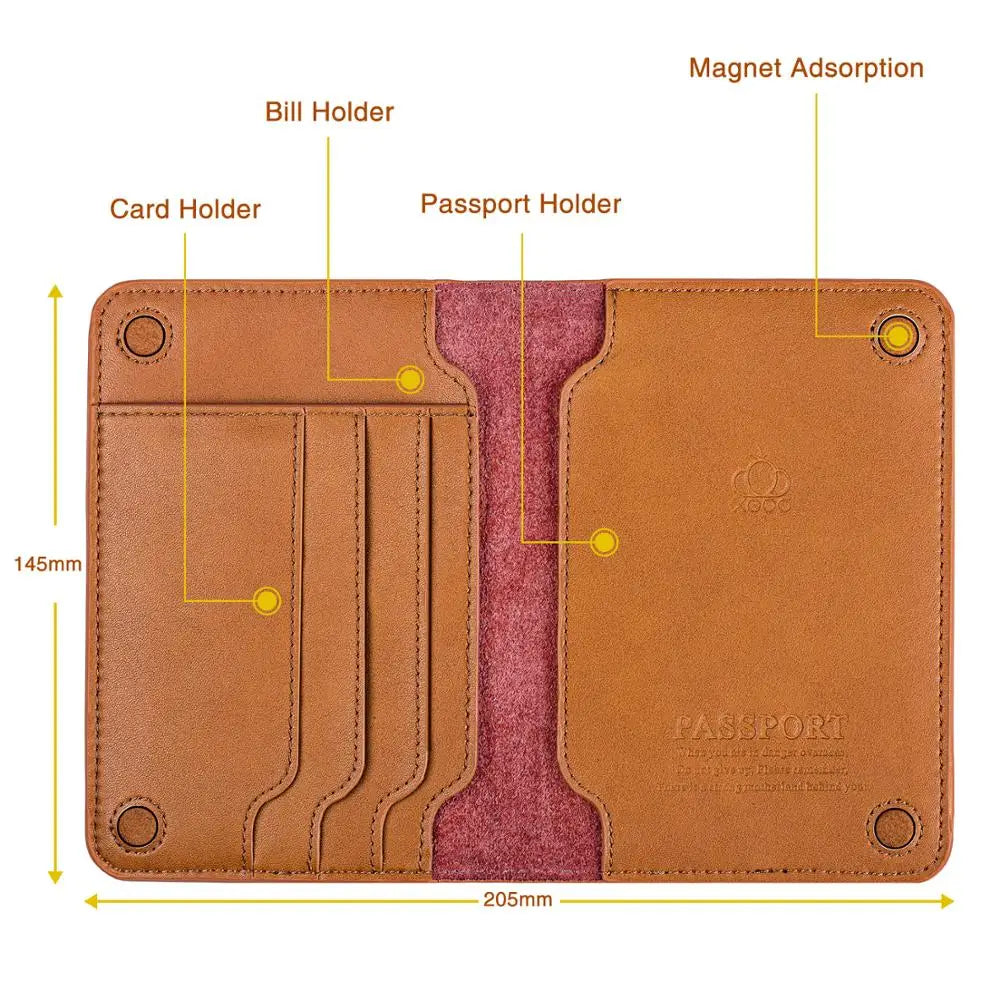 High Leather Passport Holder Cover