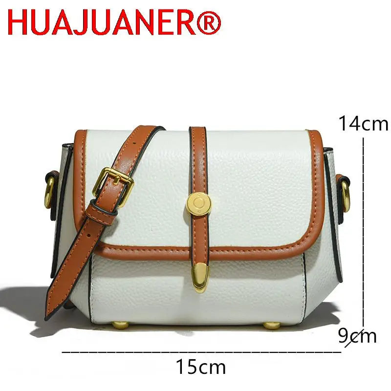 Women's Leather Shoulder Crossbody Bag Handbag - Brown