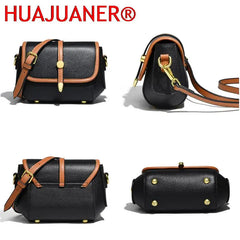 Women's Leather Shoulder Crossbody Bag Handbag - Brown