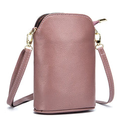 High Leather Crossbody Bags for Women Bucket Style with Shoulder Strap