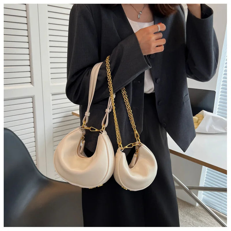 Summer Women's Shoulder Bag Chain Messenger Dumpling Bag