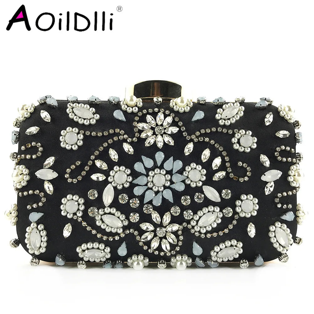 Heavy Bead Embroidery Bag Women Evening Bag Multicolor