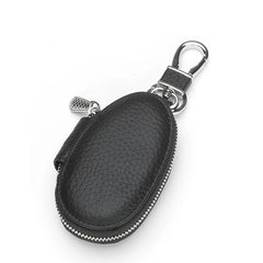 High Keychain Men Women Key Holder Organizer Pouch Cow Leather Car Key Bag