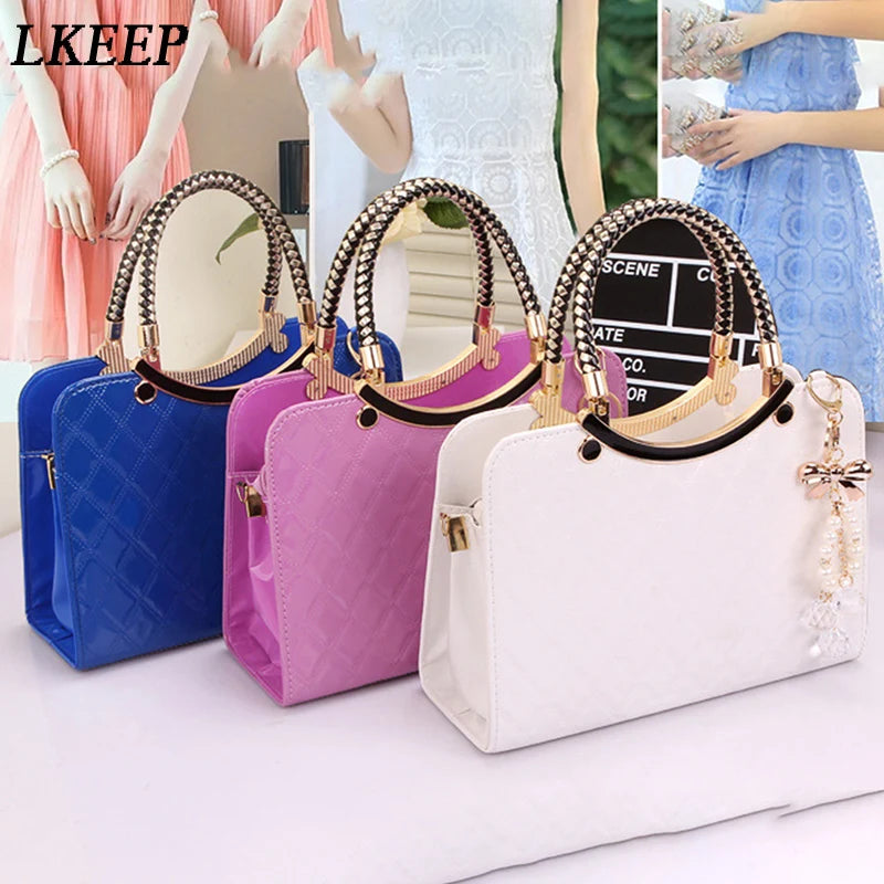 High Ladies Handbag Satchels Women Handbag PU Leather Handle Bags Large Capacity