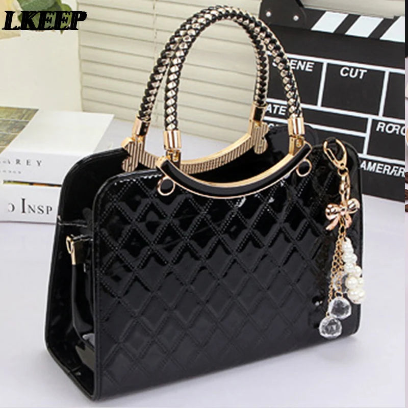 High Ladies Handbag Satchels Women Handbag PU Leather Handle Bags Large Capacity