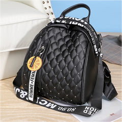 High Leather Backpack Willow Nail School Bags Anti-Theft School Bags