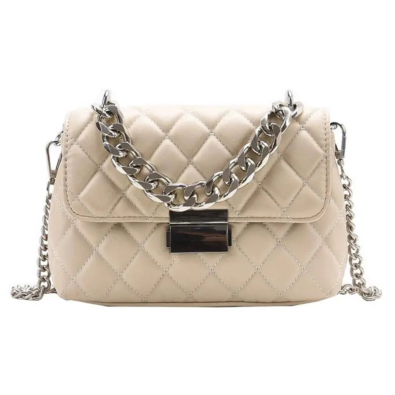 Women's Leather Crossbody Bag Chain Shoulder Purse