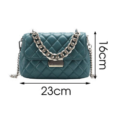Women's Leather Crossbody Bag Chain Shoulder Purse