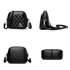 Women's Small Leather Crossbody Bag Flap Messenger Shoulder Handbag