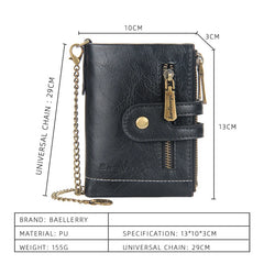Vintage Small Mini Short Men Wallet Money Purses