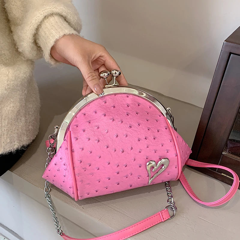 Leather Shell Shoulder Messenger Bags for Women Ladies Handbags