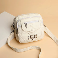 Small Leather Crossbody Handbag Women's Casual Shoulder Bag