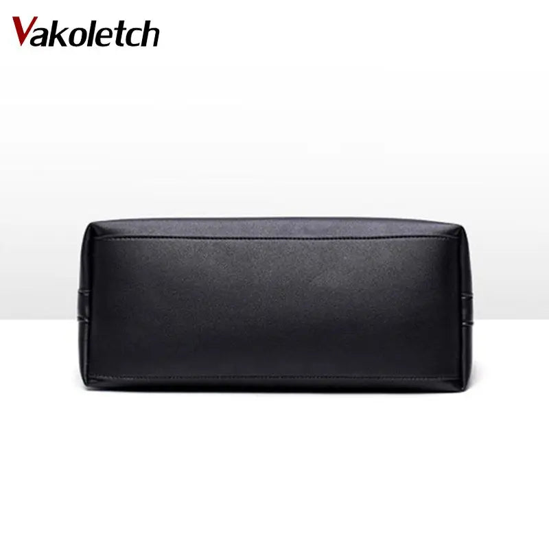 High Leather Women Bag Bucket Shoulder Bags Solid Big Capacity Tote