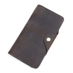 High Man Purse Cow Leather Wallet Men Crazy Horse Leather Long Style
