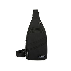 High Men Chest Bag Anti-Theft Sling Pack USB Charge Port Satchel