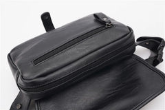 Men's PU Leather Chest Bag Crossbody Small Shoulder Handbag