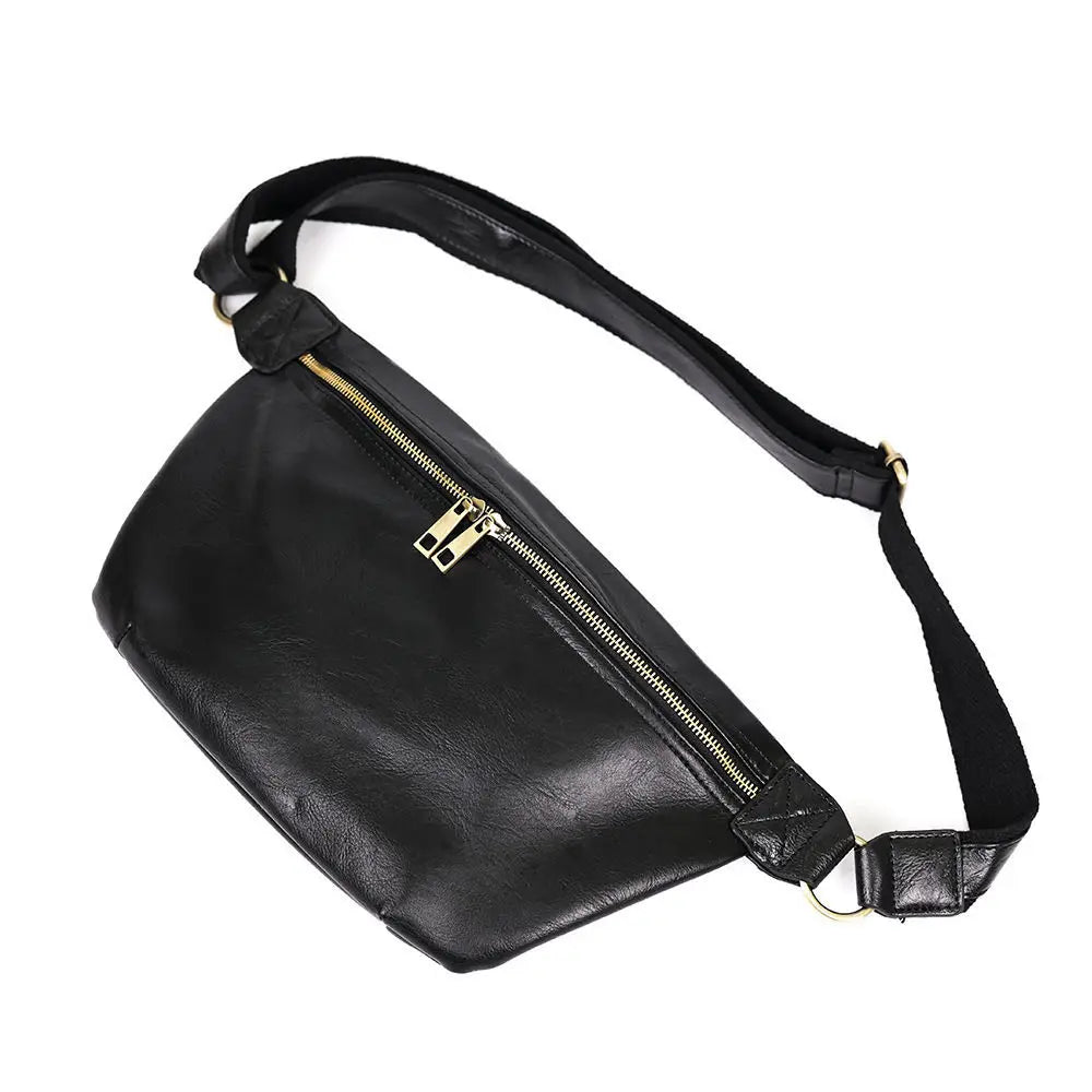 Men's Retro Waist Bag Chest Bag Large Capacity
