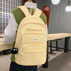 Waterproof Backpack For Women Solid School Travel Bag