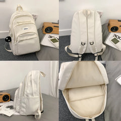 Waterproof Backpack For Women Solid School Travel Bag