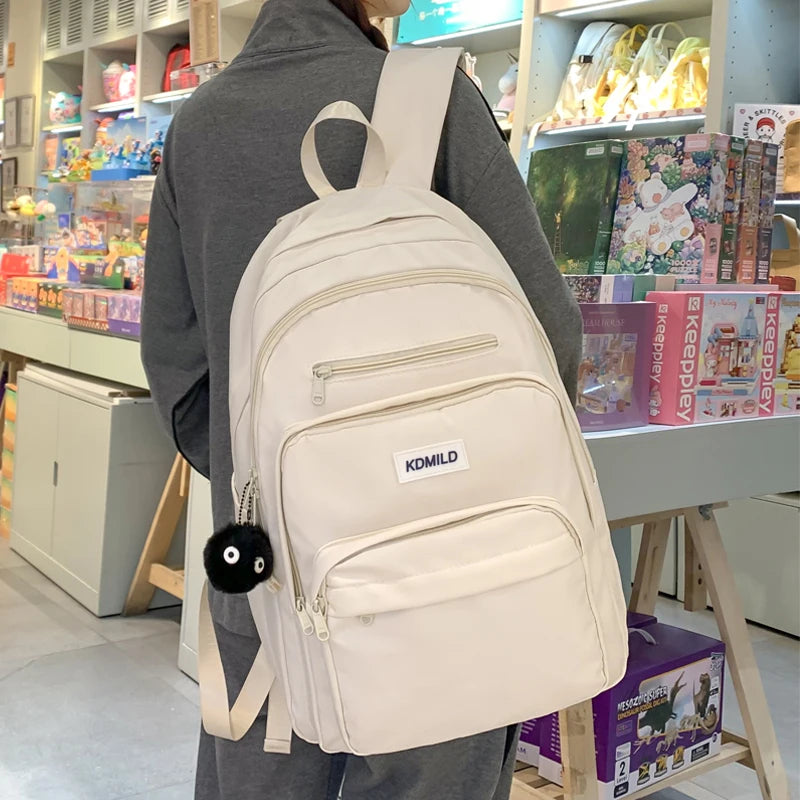 Waterproof Backpack For Women Solid School Travel Bag
