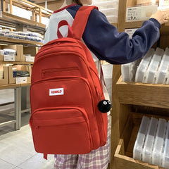 Waterproof Backpack For Women Solid School Travel Bag