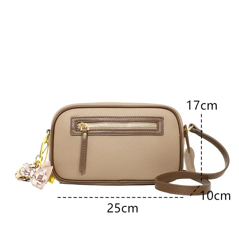 Natural Cowskin Female Shoulder Crossbody Tote Leather Bags