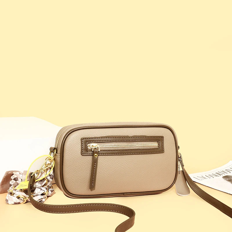 Natural Cowskin Female Shoulder Crossbody Tote Leather Bags