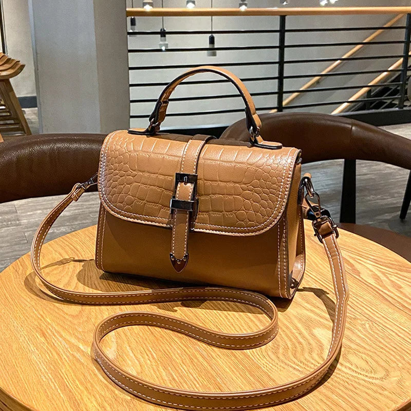 Urban Texture Single Shoulder Bag Female Small Square Handbag