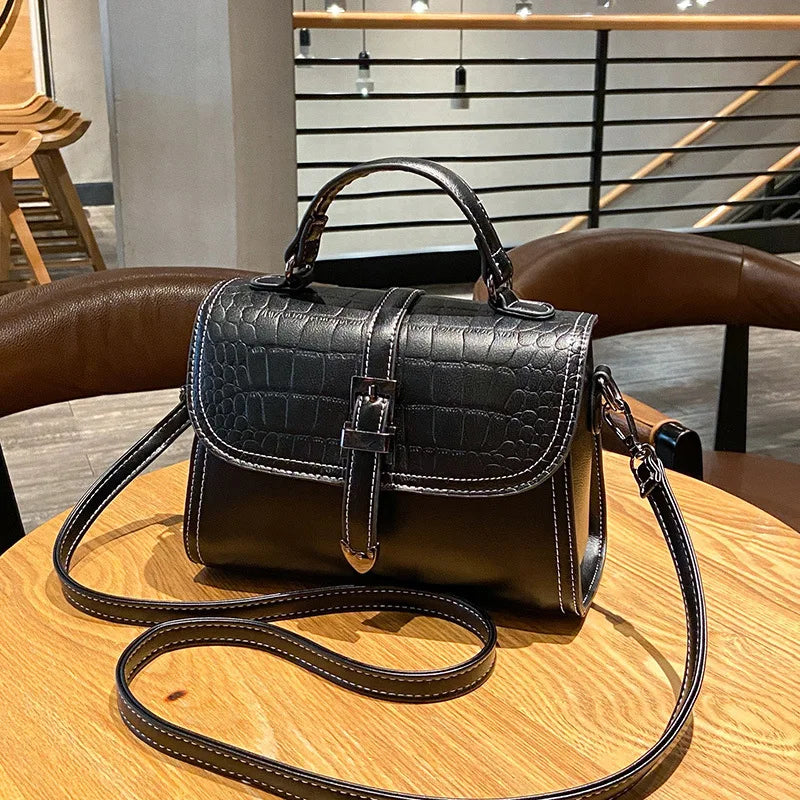 Urban Texture Single Shoulder Bag Female Small Square Handbag