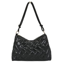 Nylon Shoulder Bags for Women Winter Ladies Lingge Armpit Bag